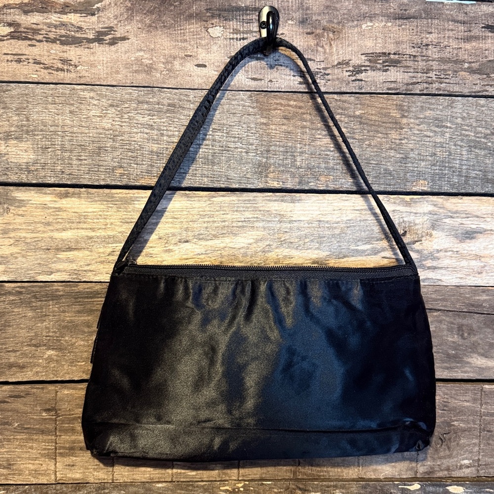 💰BOGO FREE Lancôme Silky Black Evening Bag Purse - Picture 4 of 8